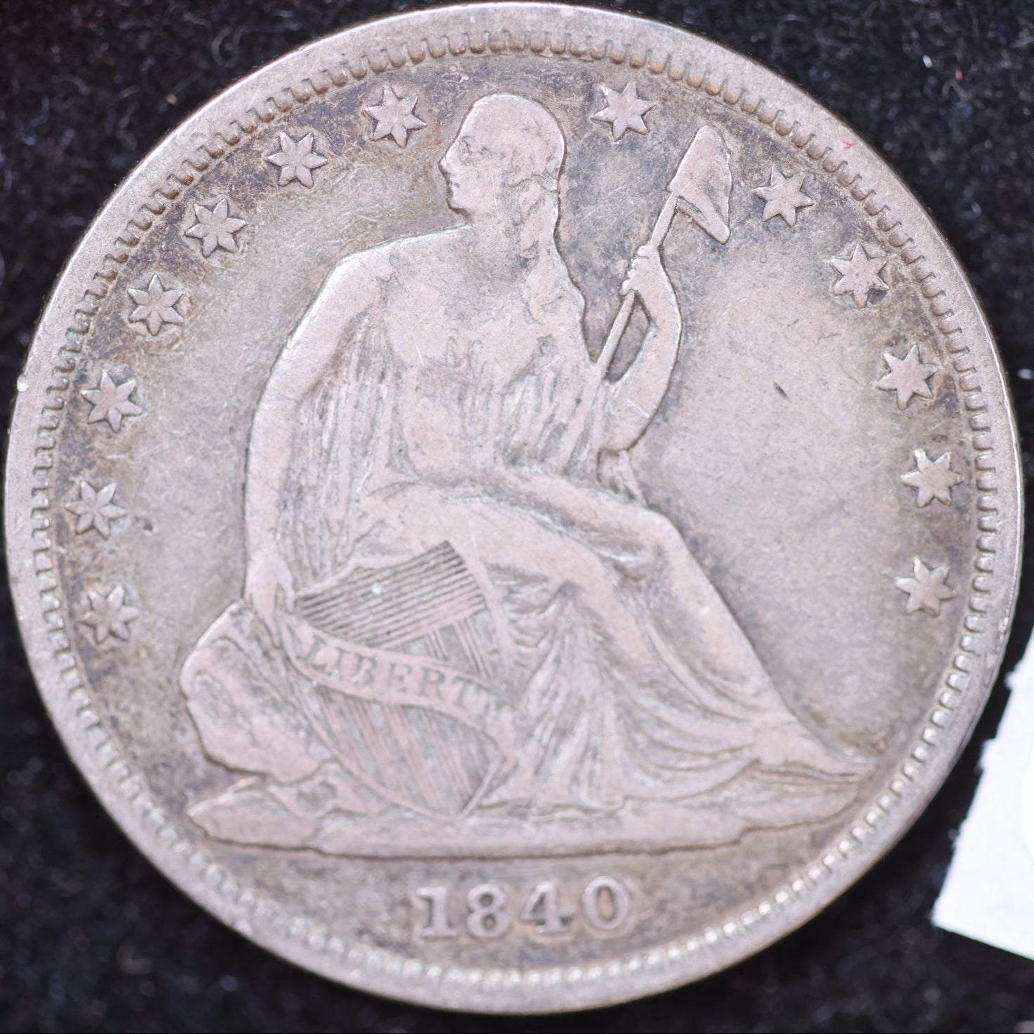 1840 Seated Liberty Half Dollar, Very Fine+ Circulated Coin, Store #14117