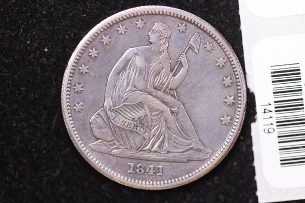 1841 Seated Liberty Half Dollar, Choice Eye Appeal, AU-55, Store #14119
