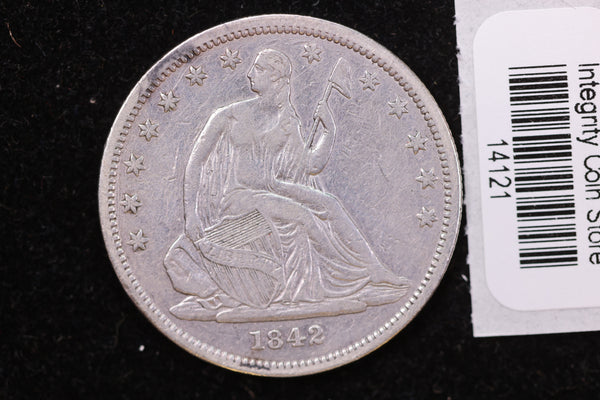 1842 Seated Liberty Half Dollar, Choice Eye Appeal, AU, Store #14121