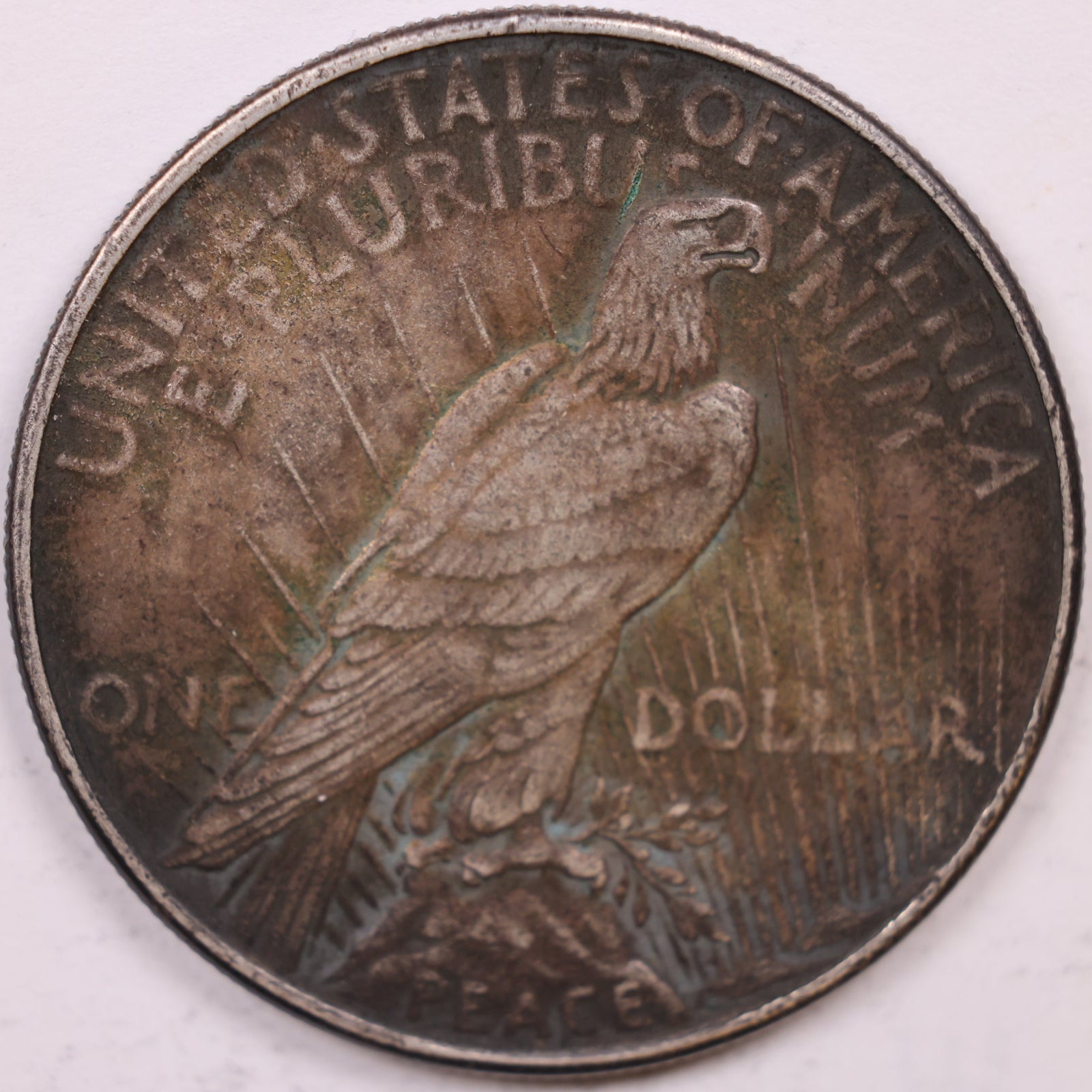 1934 Toned Peace Dollar, About Uncirculated, Store #DR1560