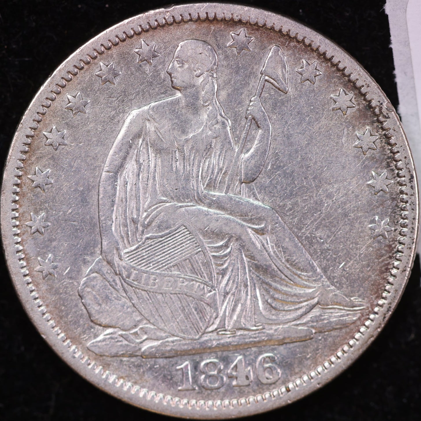 1846-O Liberty Seated Half Dollar, About Uncirculated Coin. Store #14130