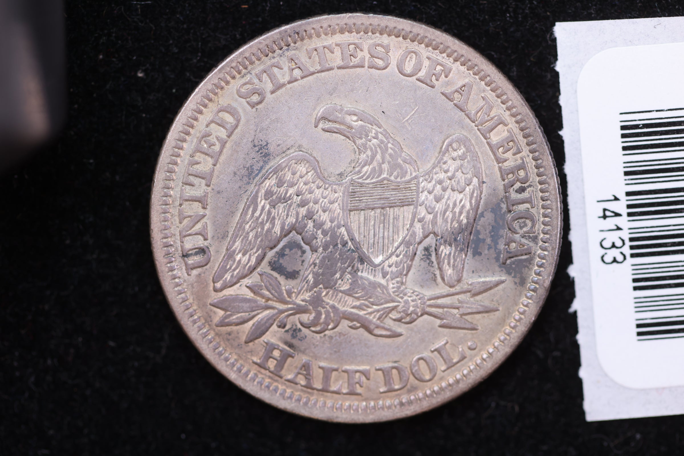 1848 Liberty Seated Half Dollar, Affordable Circulated Coin. Store #14133