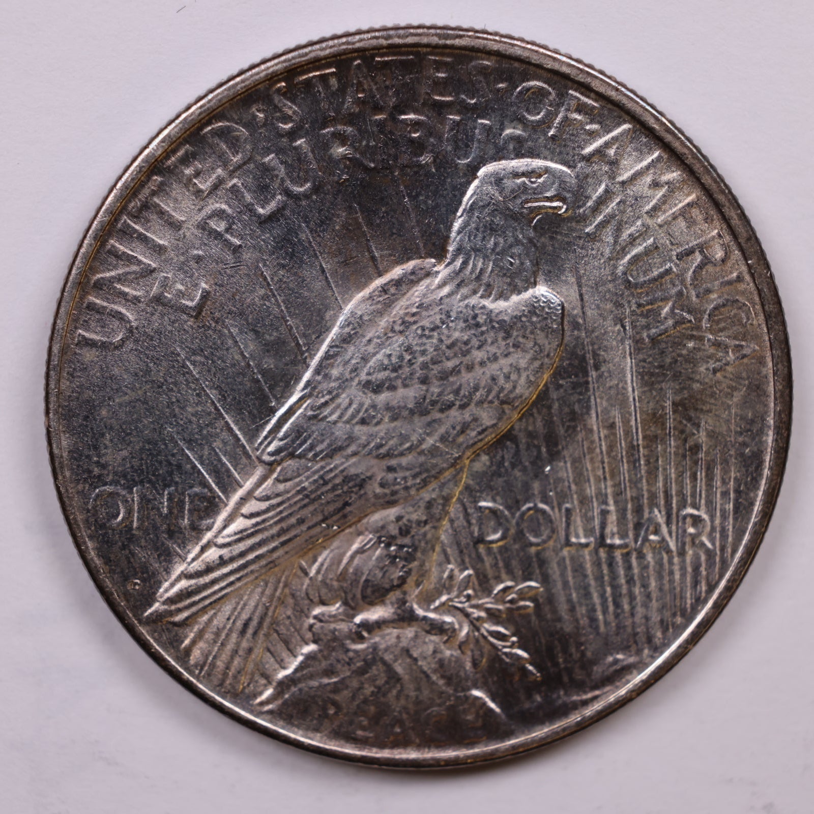 1922-D Peace Dollar, Silver Details, Mint Uncirculated Coin, Store #DR1005