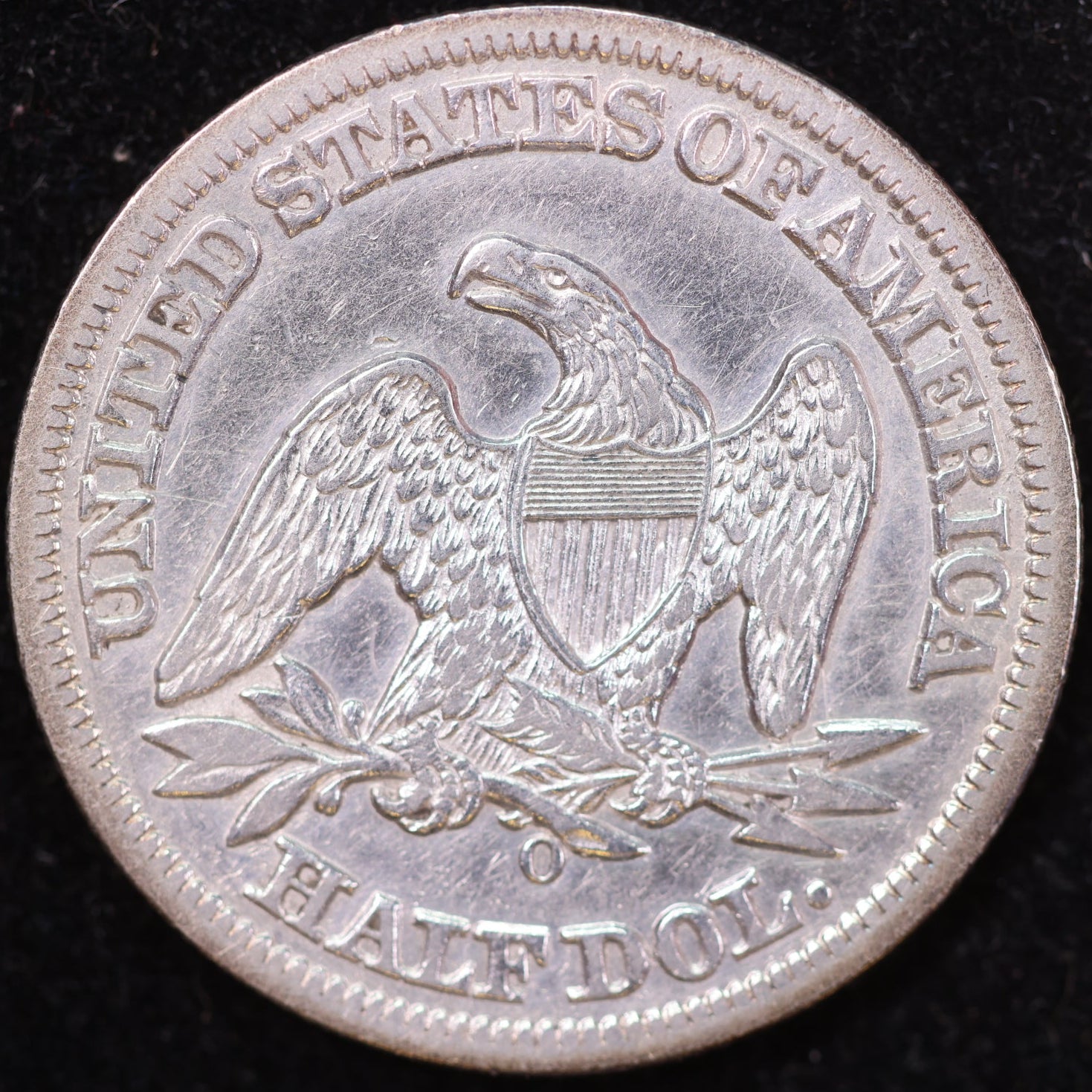 1849-O Liberty Seated Half Dollar, About Uncirculated Coin, Store #HR1926