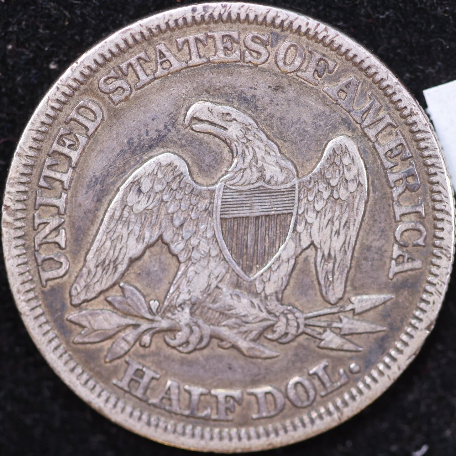 1855 Liberty Seated Half Dollar, About Uncirculated Coin, Store #HR1937