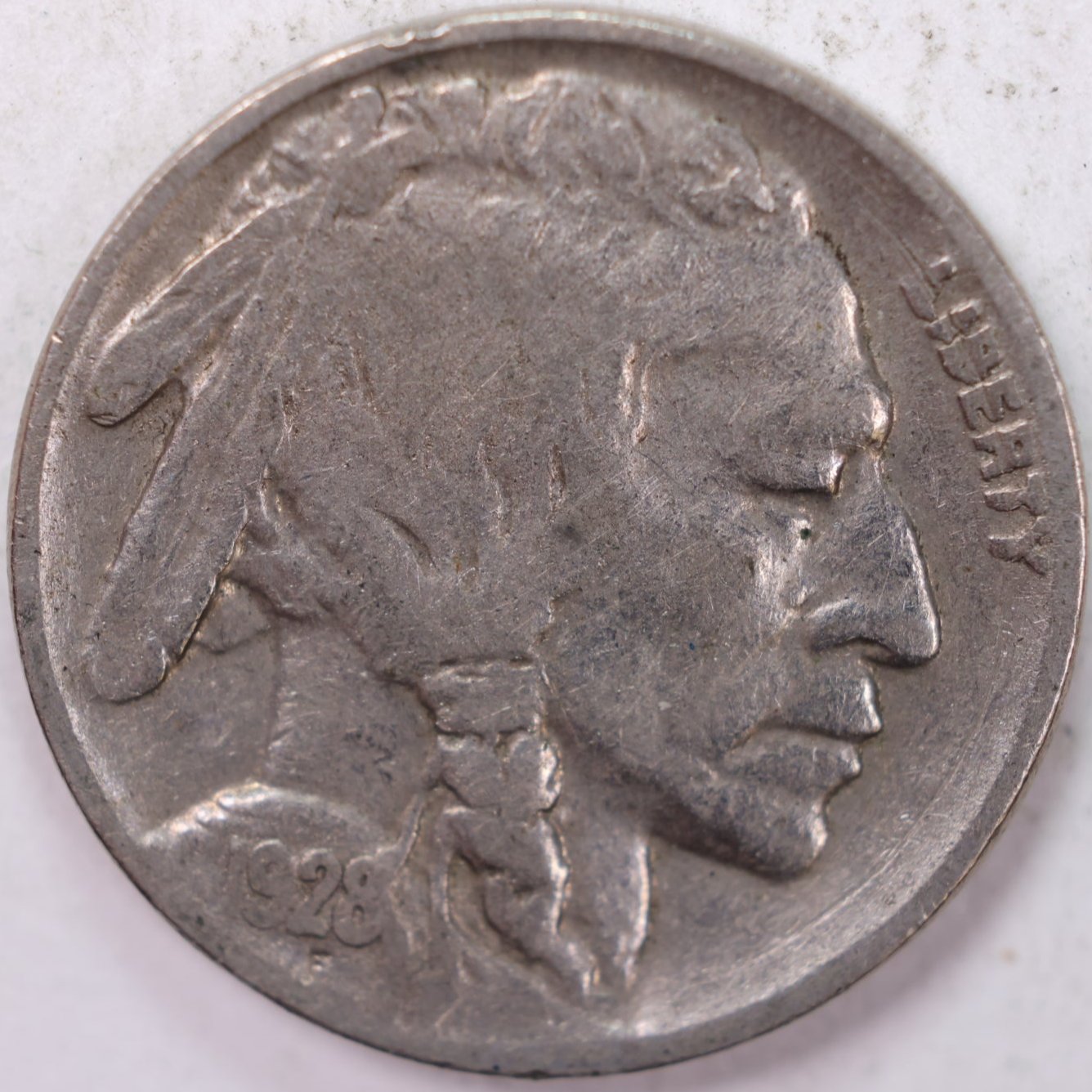 1928 Buffalo Nickel, Fine Circulated Coin, Store Sale #N928.01