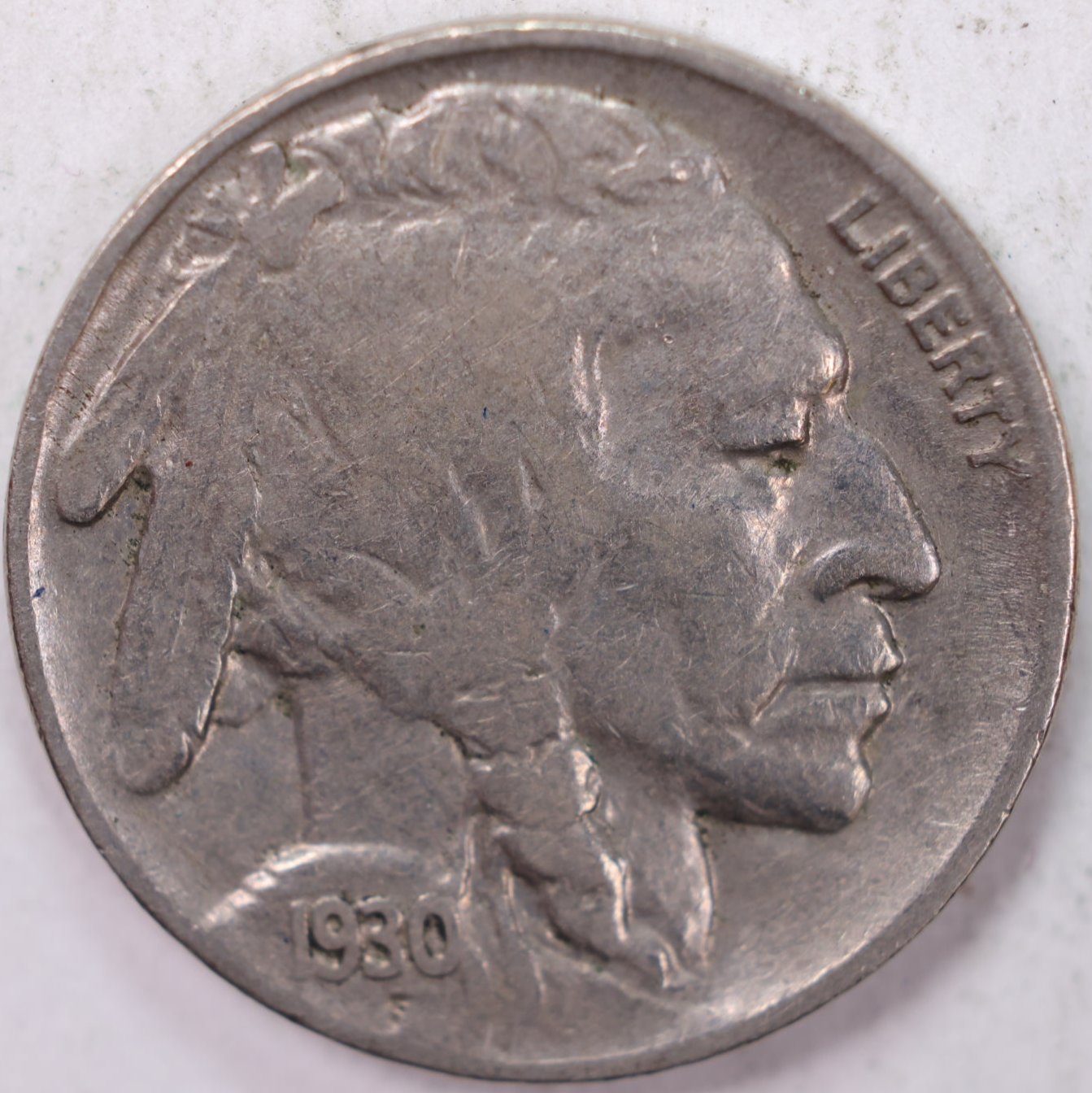 1930 Buffalo Nickel, Very Good Circulated Coin, Store Sale #N930.01