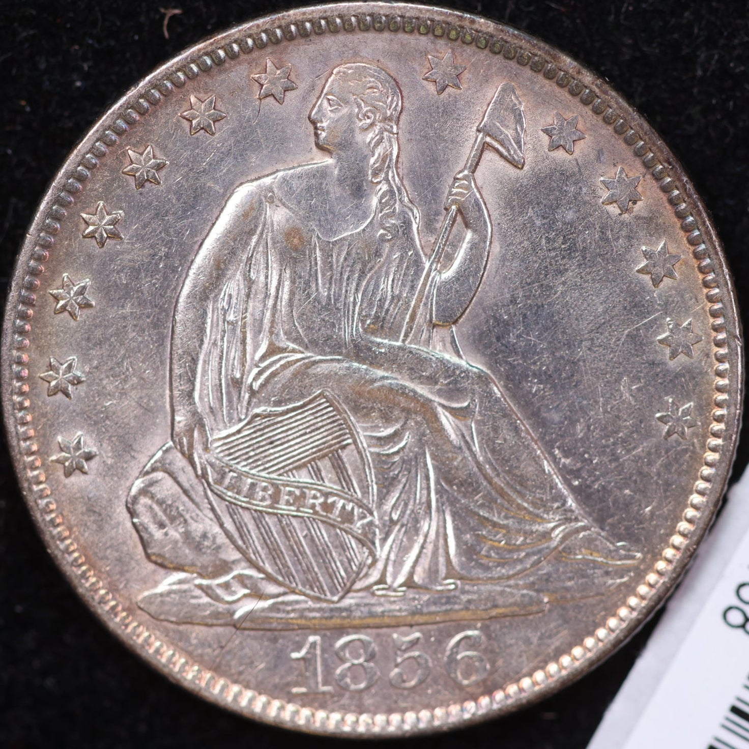 1856-O Liberty Seated Half Dollar, About Uncirculated Coin, Store #HR1941
