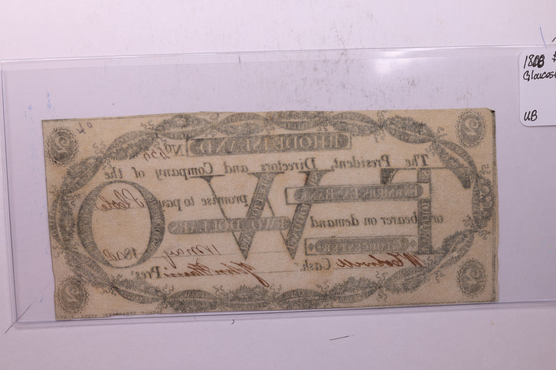 1808 $2, Farmers Exchange Bank., R.I., Store