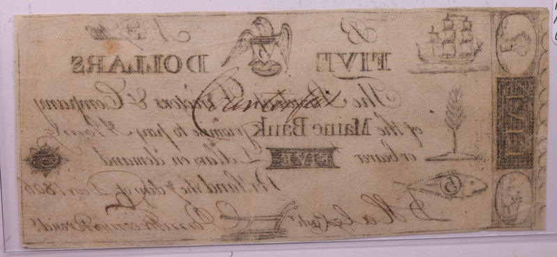 1806 $5, Maine Bank, Portland Maine.,(counterfeit)., Store