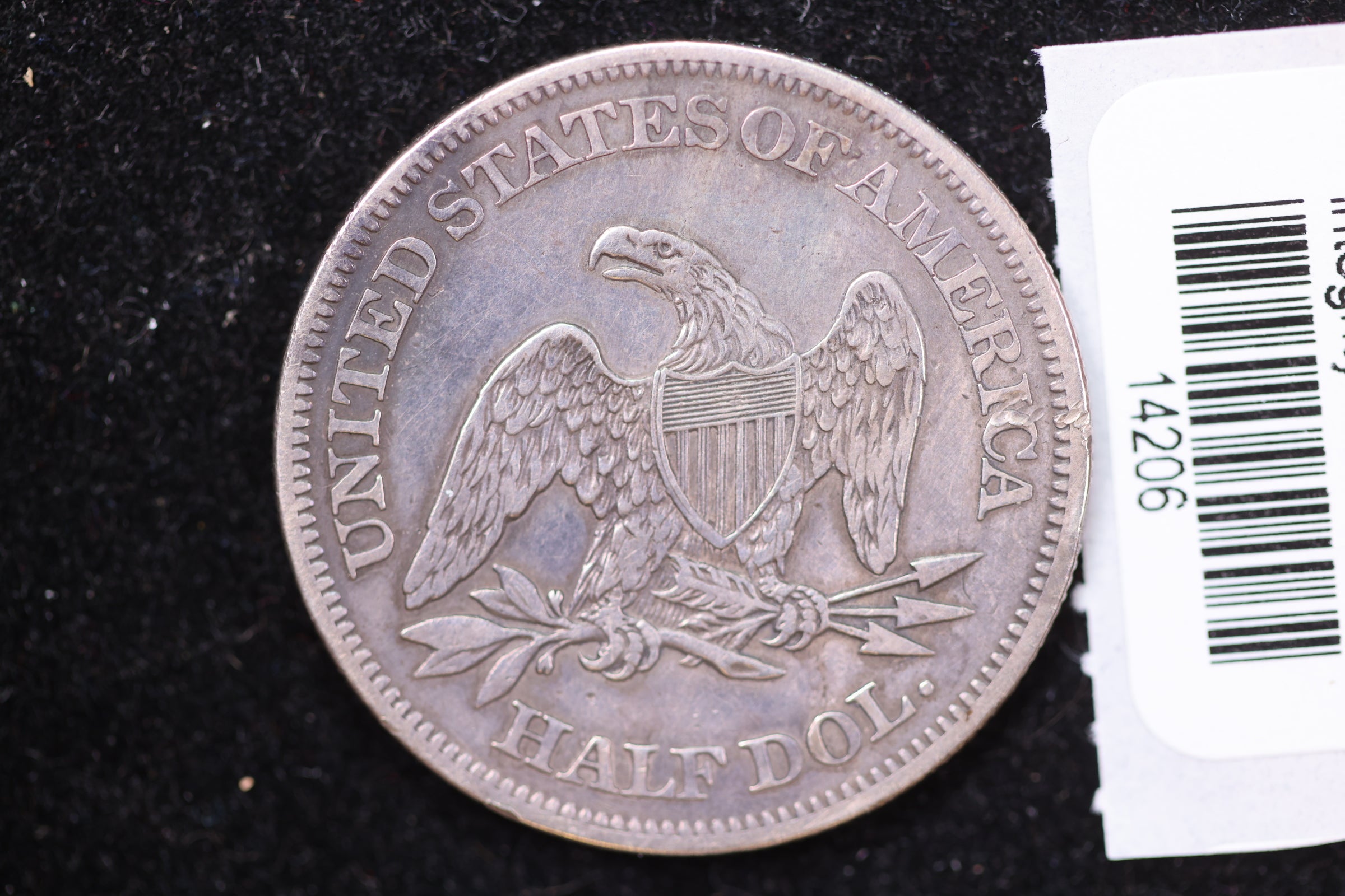 1864 Seated Liberty Half Dollar, Affordable Collectible Circulated Coin, Store #14206
