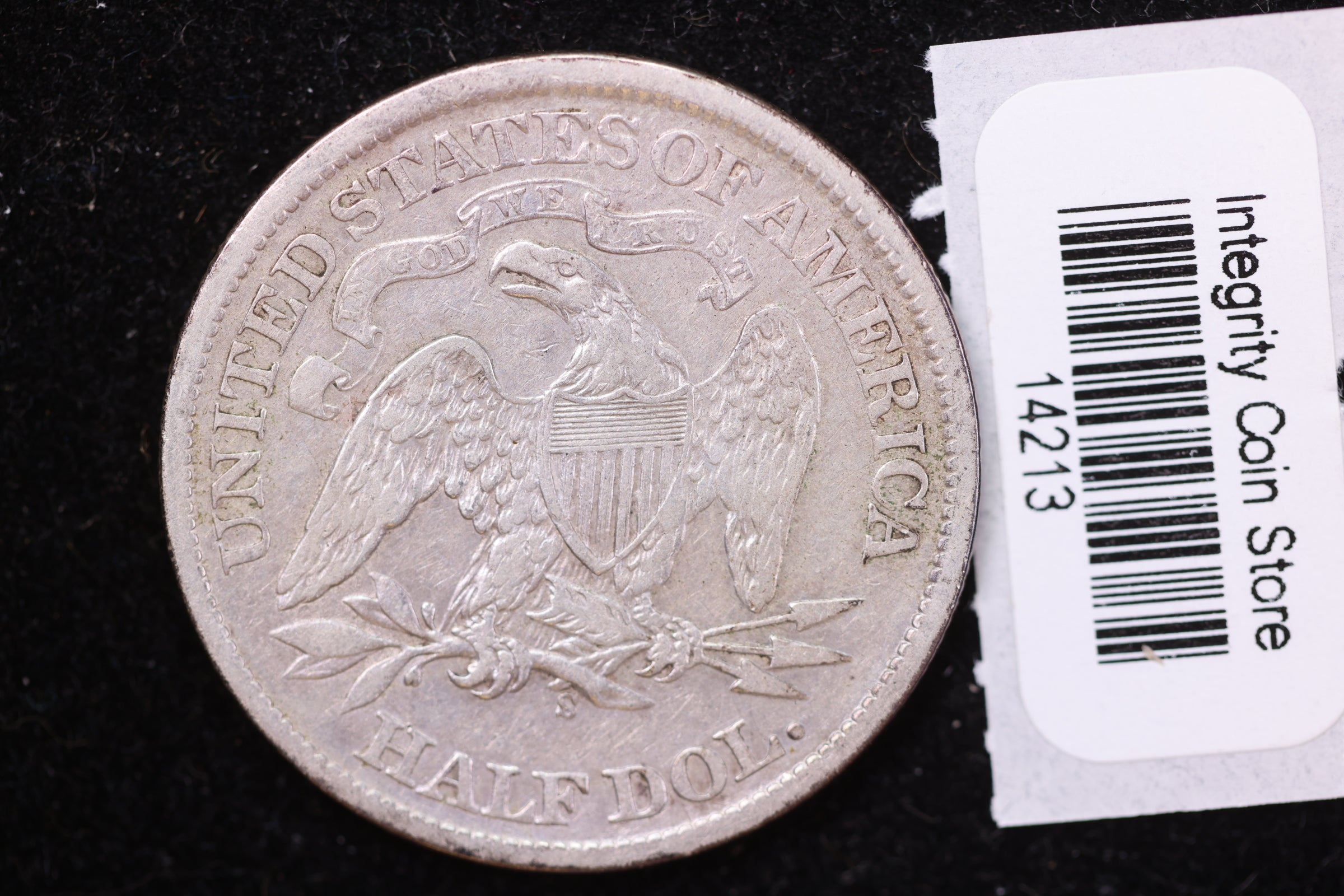 1867-S Seated Liberty Half Dollar, Affordable Collectible Circulated Coin, Store #14213