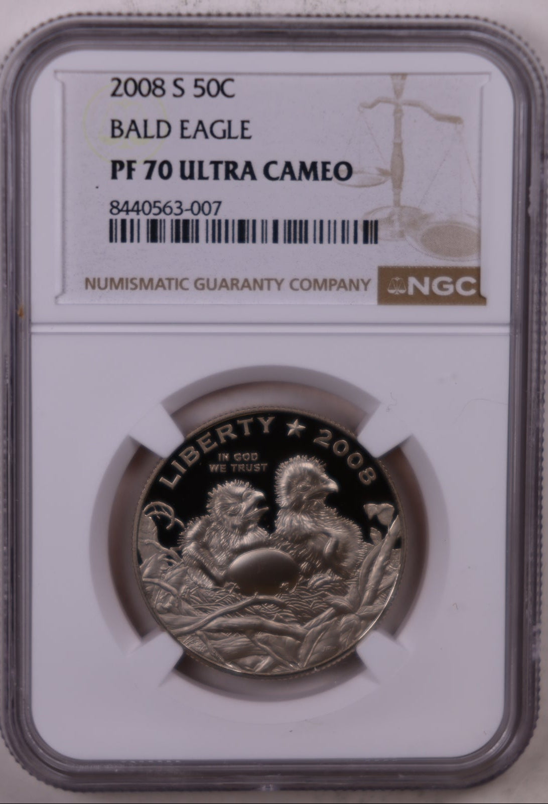 2008-S Bald Eagle 50C, NGC PF-70 Ultra Cameo, Store #GMC390