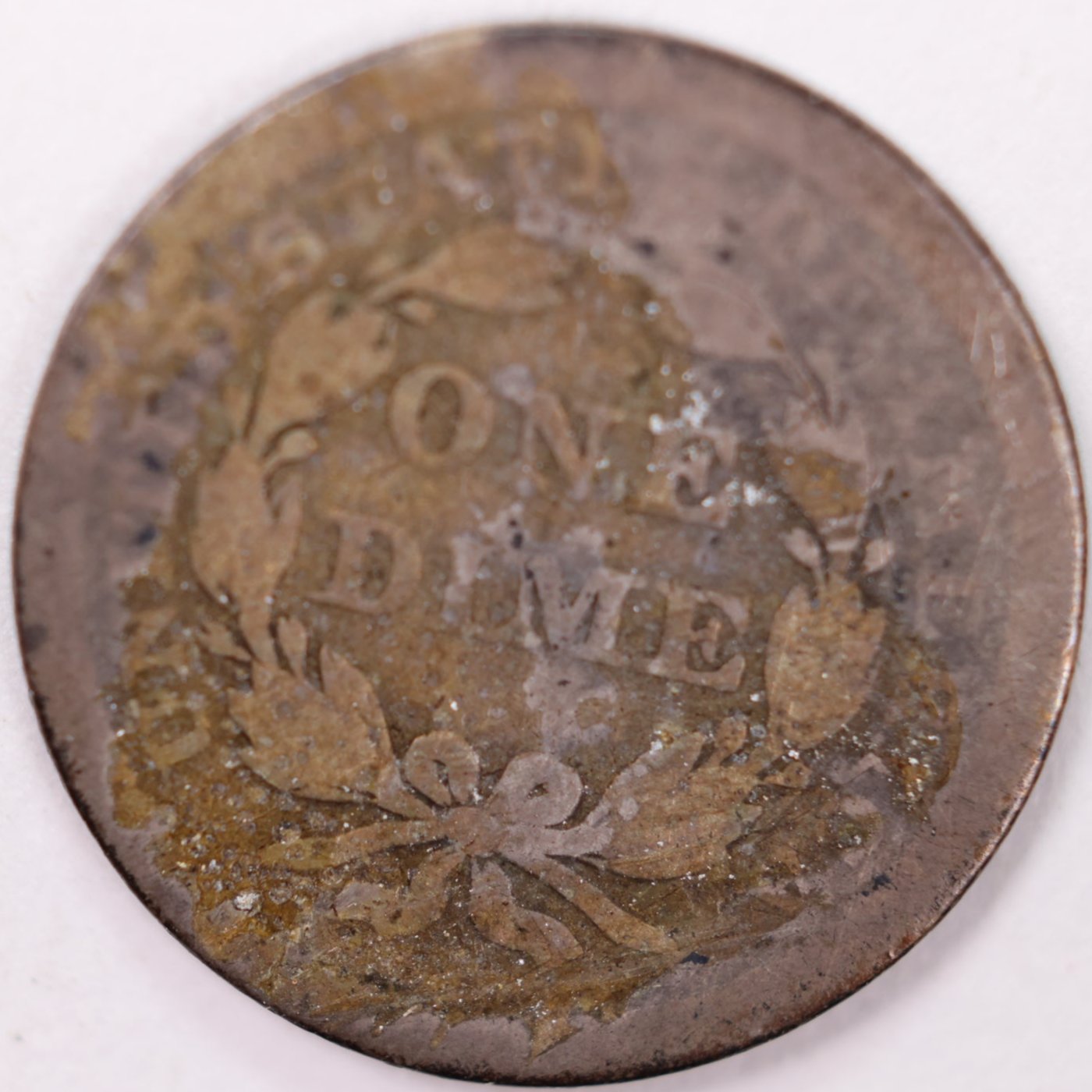 1841 Seated Liberty Silver Dime, Very Good Circulated Coin, Store #d841.01