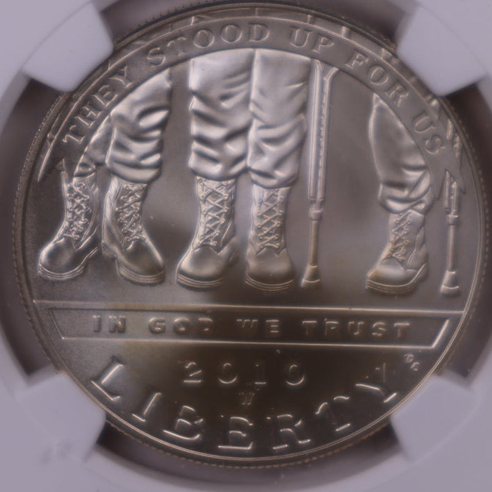 2010-W Disabled Veterans Silver Dollar, NGC MS-69, Store #GMC393