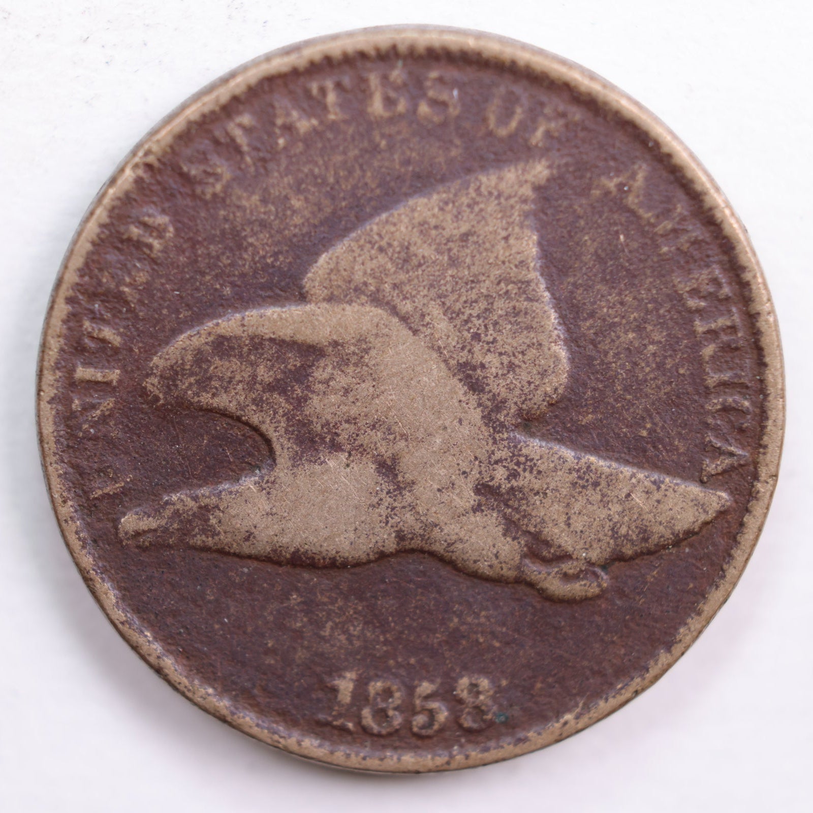 1858 Flying Eagle Small Cent, Good Circulated Coin, Store #CT0557