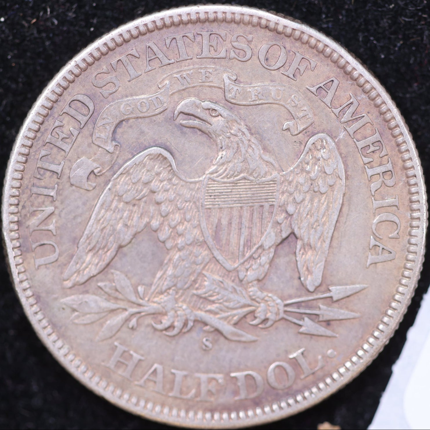 1876-S Seated Liberty Half Dollar, About Uncirculated Coin, Store #HR2015