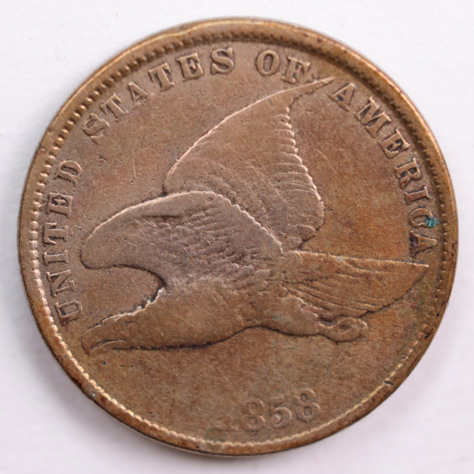1858 Flying Eagle Small Cent, Fine Circulated Coin, Store #CT0563