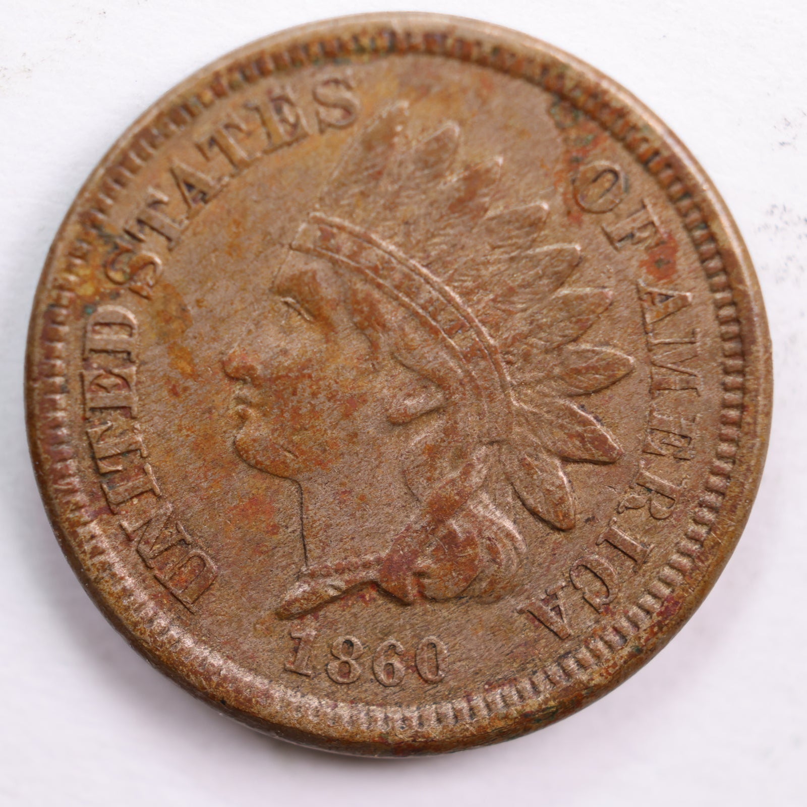 1860 Indian Head Cent, Extra Fine Circulated Coin, Store #CT0573