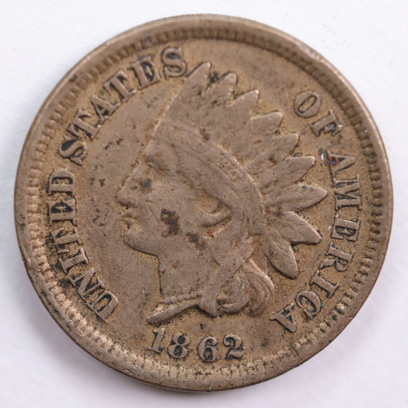 1862 Indian Head Cent, Very Fine+ Circulated Coin, Store #CT0579