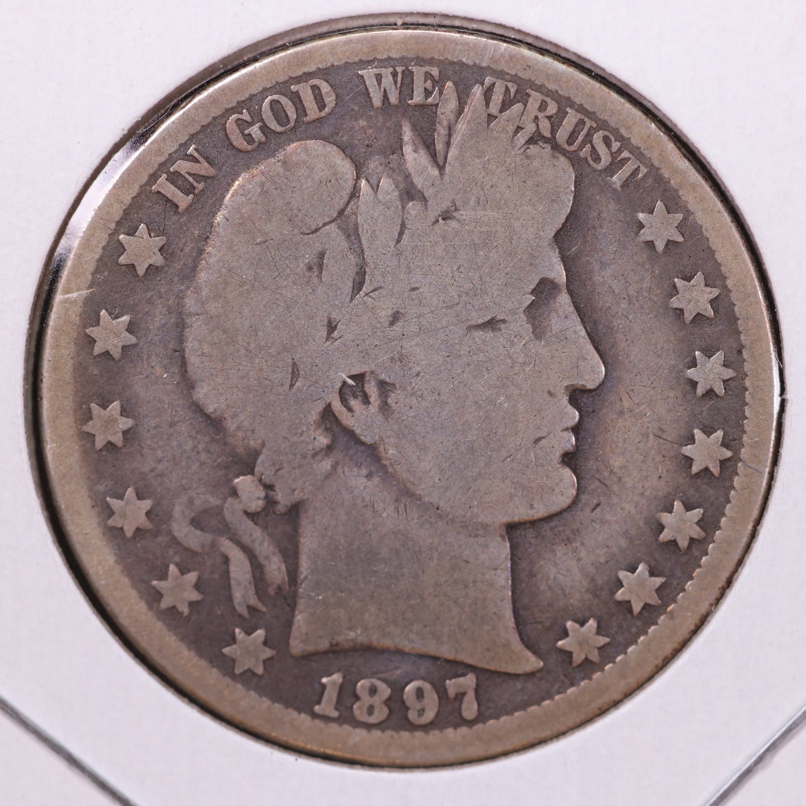 1897-O Barber Half Dollar, Good+ Circulated Coin, Store #HR211