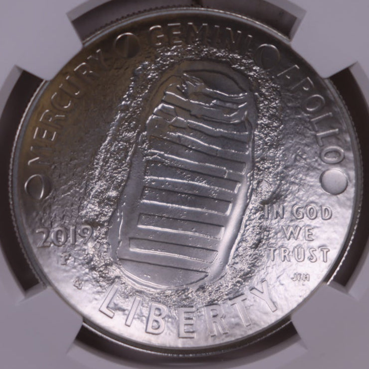 2019-P Apollo 11 50th Anniversary Silver Dollar, NGC MS-70, Store #GMC407