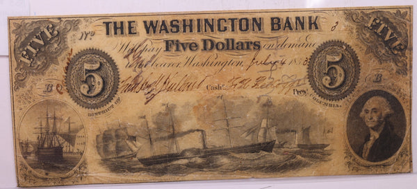 1853 $3, The Washington Bank., Wash D.C., Store #18642