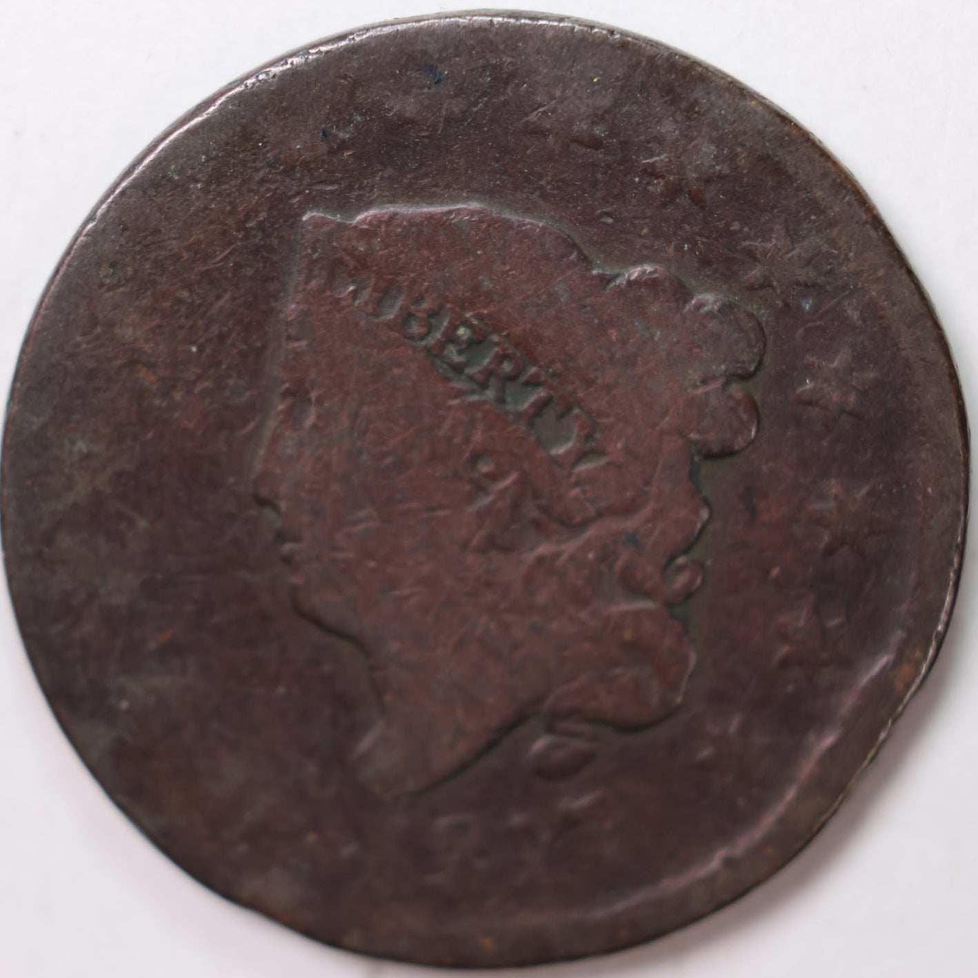 1817 Coronet Head Large Cent, About Good Circulated Coin, Store #9002