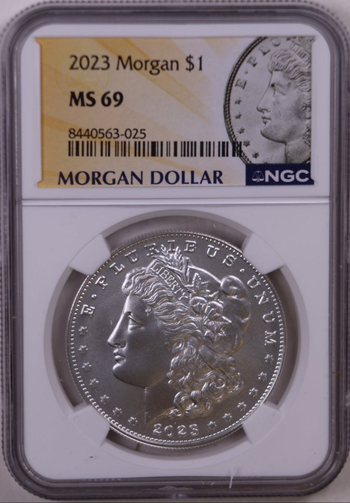 2023 Morgan Commemorative Silver Dollar, NGC MS-69, Store #GMC413
