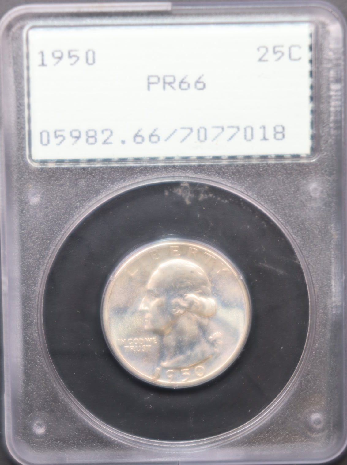 1950 Washington Silver Proof Quarter, PCGS Shaker PR-66, Store Sale #QR0004.