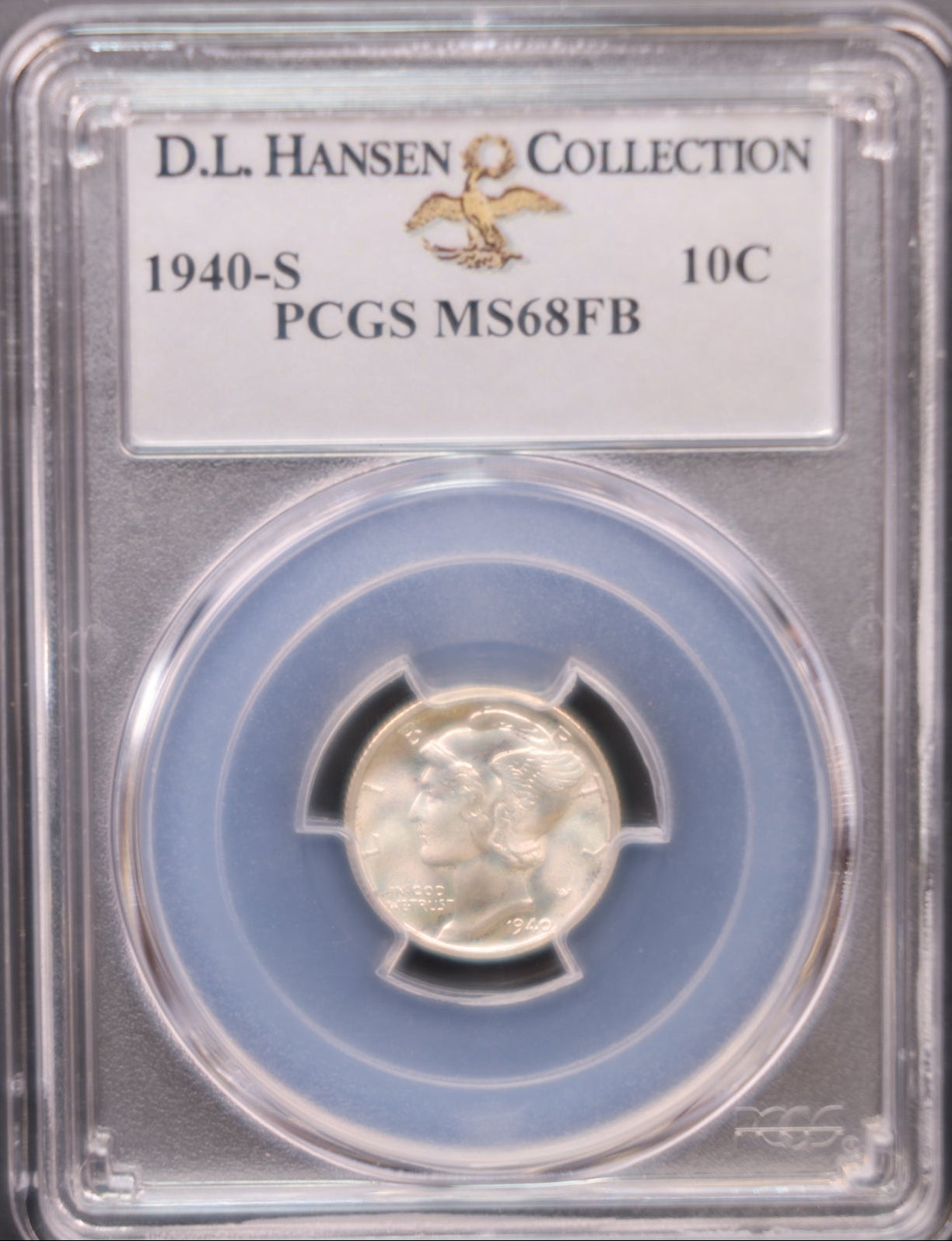 1940-S Mercury Silver Dime, PCGS MS68 Full Band, Store #DE0936.