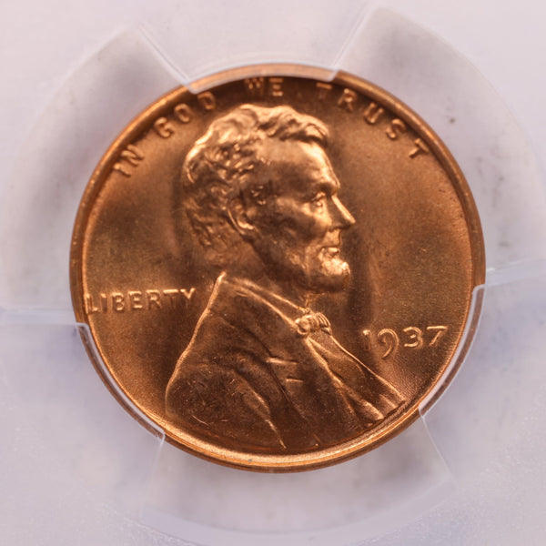 1937 Lincoln Wheat Cents, PCGS MS66., R/B., Store #18734