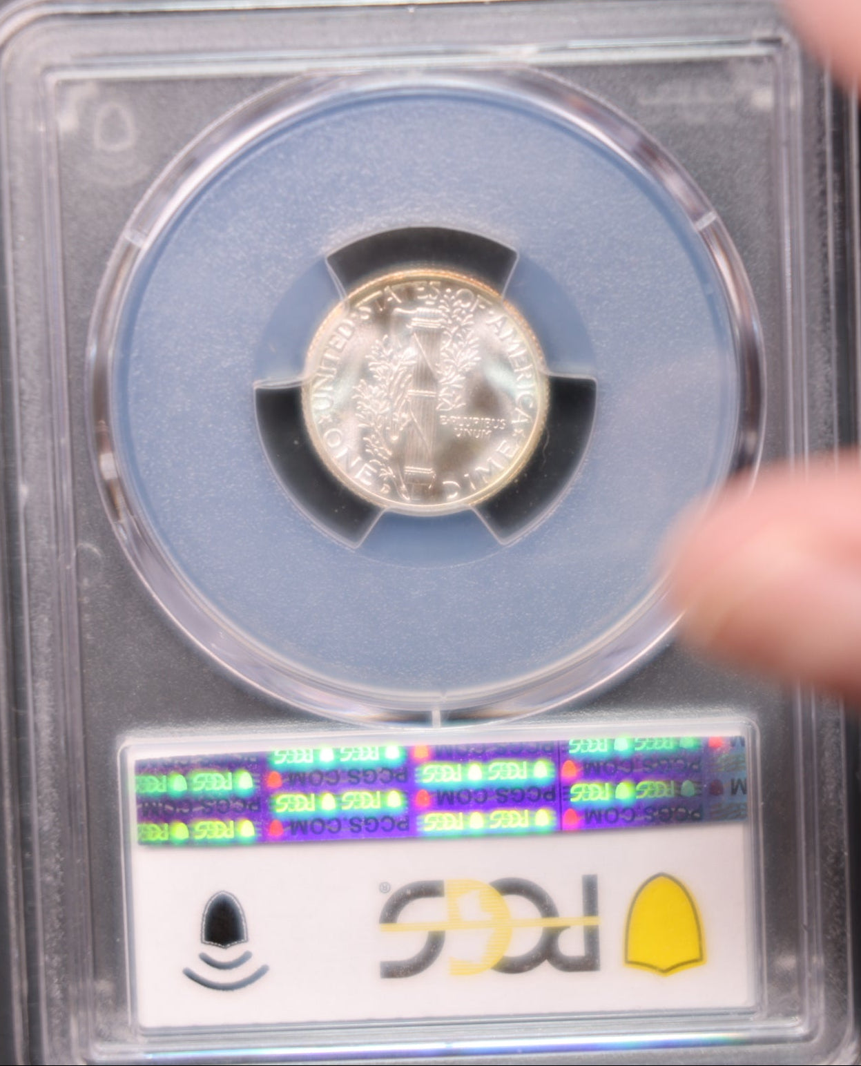 1937-D Mercury Silver Dime, PCGS MS68, Full Bands, Store #DE0941.
