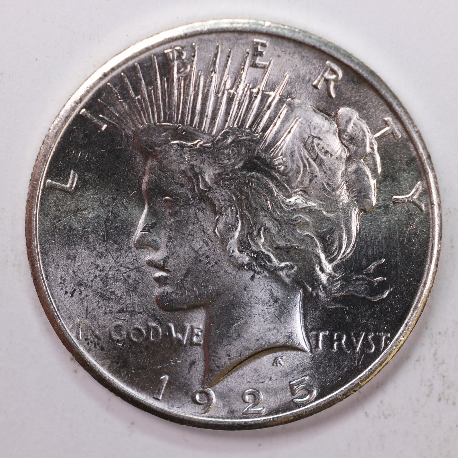 1925 Peace Dollar, Mint State Coin, Store #9016