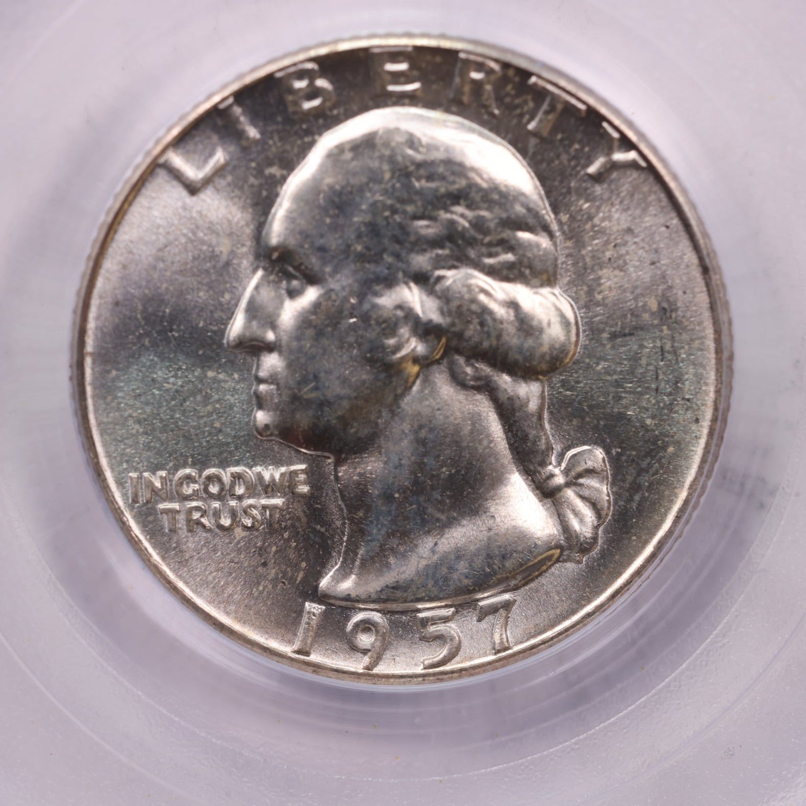 1957 Washington Silver Quarter., PCGS MS65, FS-901., Store #18745