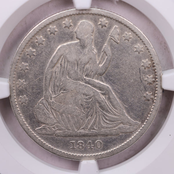 1840 (O) Seated Liberty Half Dollar., Med Letters., NGC VF20., Store #18747