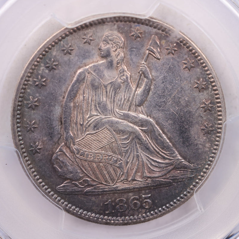 1865 Seated Liberty Half Dollar., PCGS Certified., Store