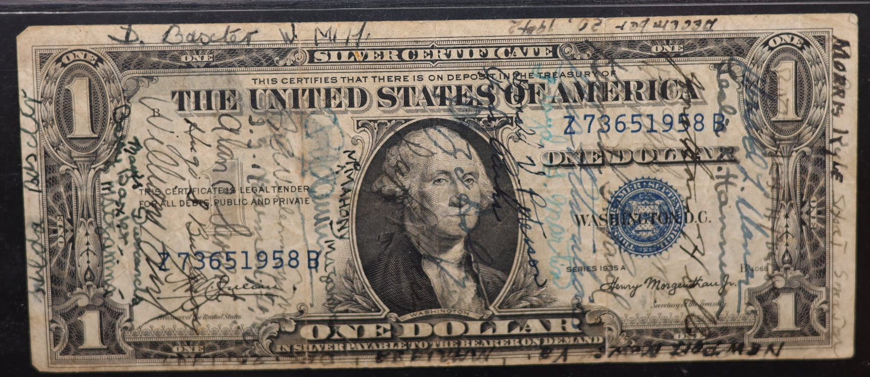 1935A $1, Silver Certificate, Short Snorter, "Newport News Shipyard", #GSSC003.