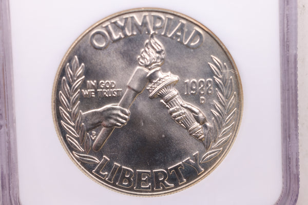 1988-D $1 OLYMPICS Commemorative., NGC Graded., Store #18780