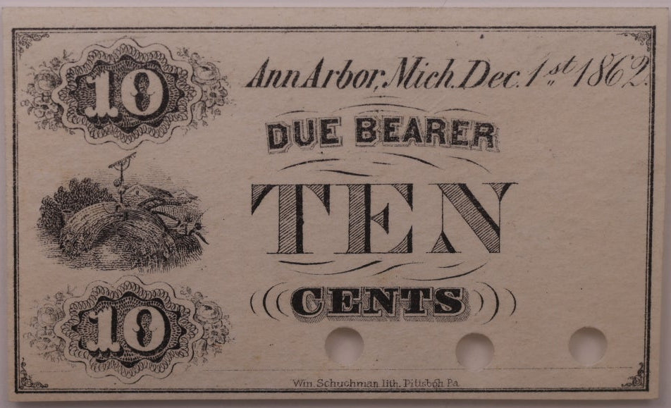 1862 50C, Ann Arbor, MI, Lee ANN-7-2, PCGS Choice UNC-64 PPQ, STORE #GMI148