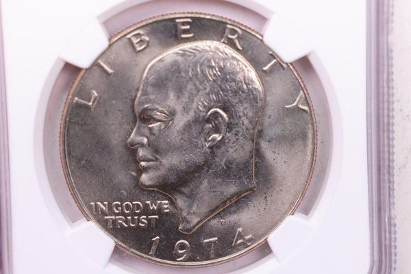 1974-D Eisenhower Dollar., NGC Graded., Store #18789