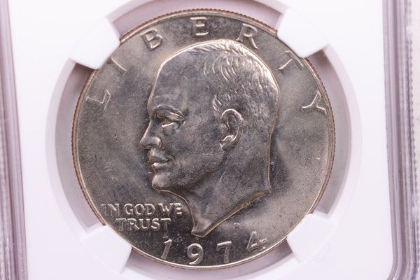 1974-D Eisenhower Dollar., NGC Graded., Store #18790
