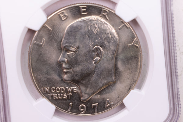 1974-D Eisenhower Dollar., NGC Graded., Store #18791