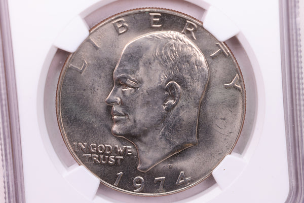 1974-D Eisenhower Dollar., NGC Graded., Store #18792