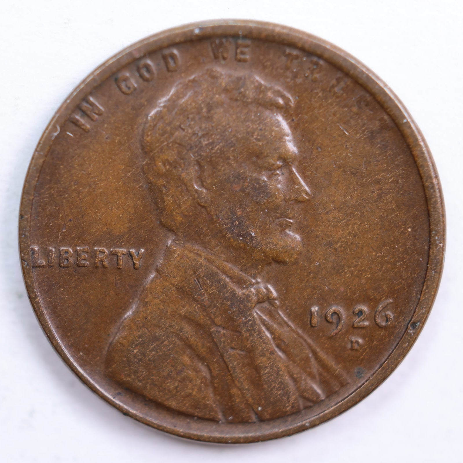 1926-D Lincoln Wheat Cent, Fine Circulated Coin, Store #CT0689