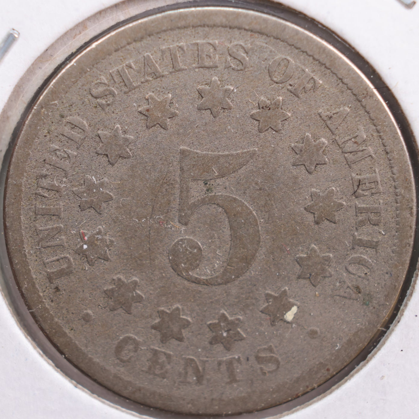 1868 Shield Nickel, About Good Circulated Coin, Store #NL034