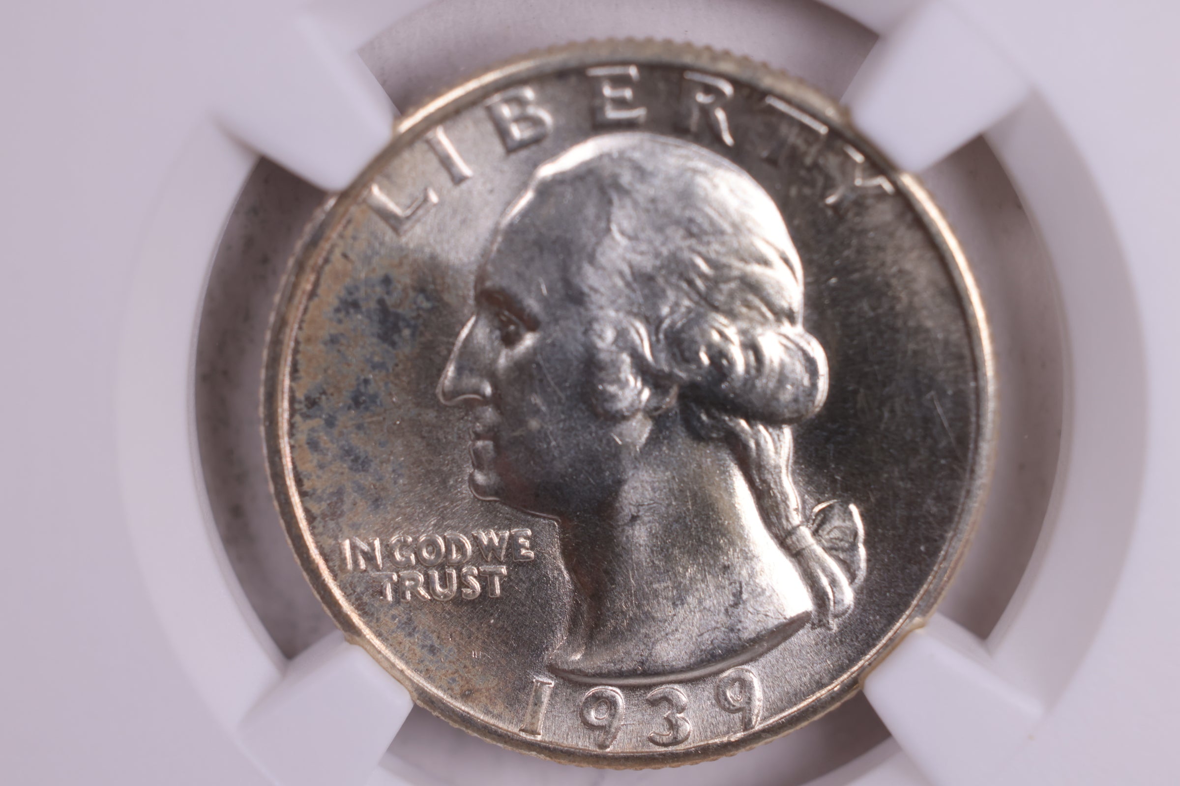 1939-S Washington Silver Quarter., NGC Graded; MS-65., Store #9088.