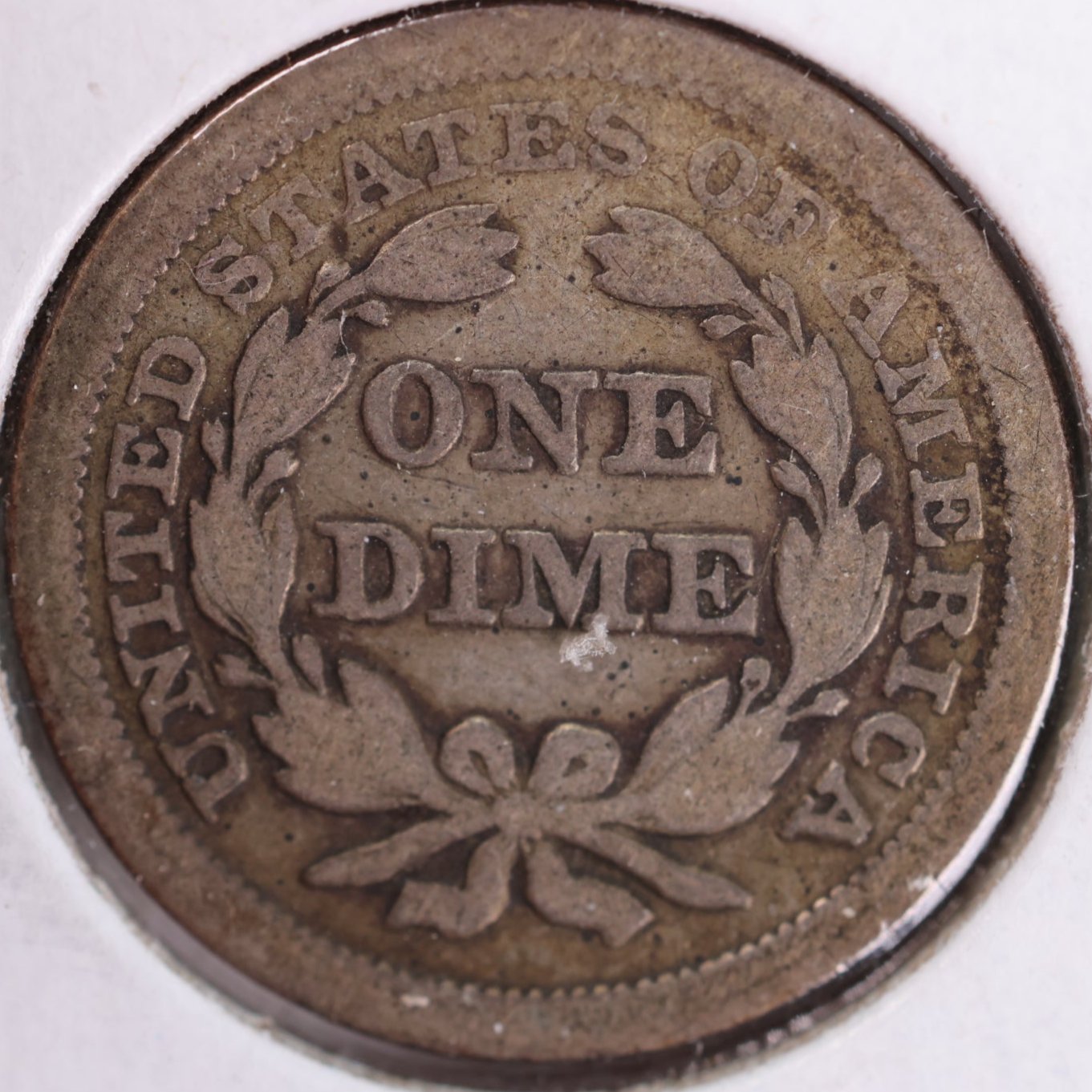 1856 Seated Liberty Silver Dime, Very Fine Circulated Coin, Store #d856.02