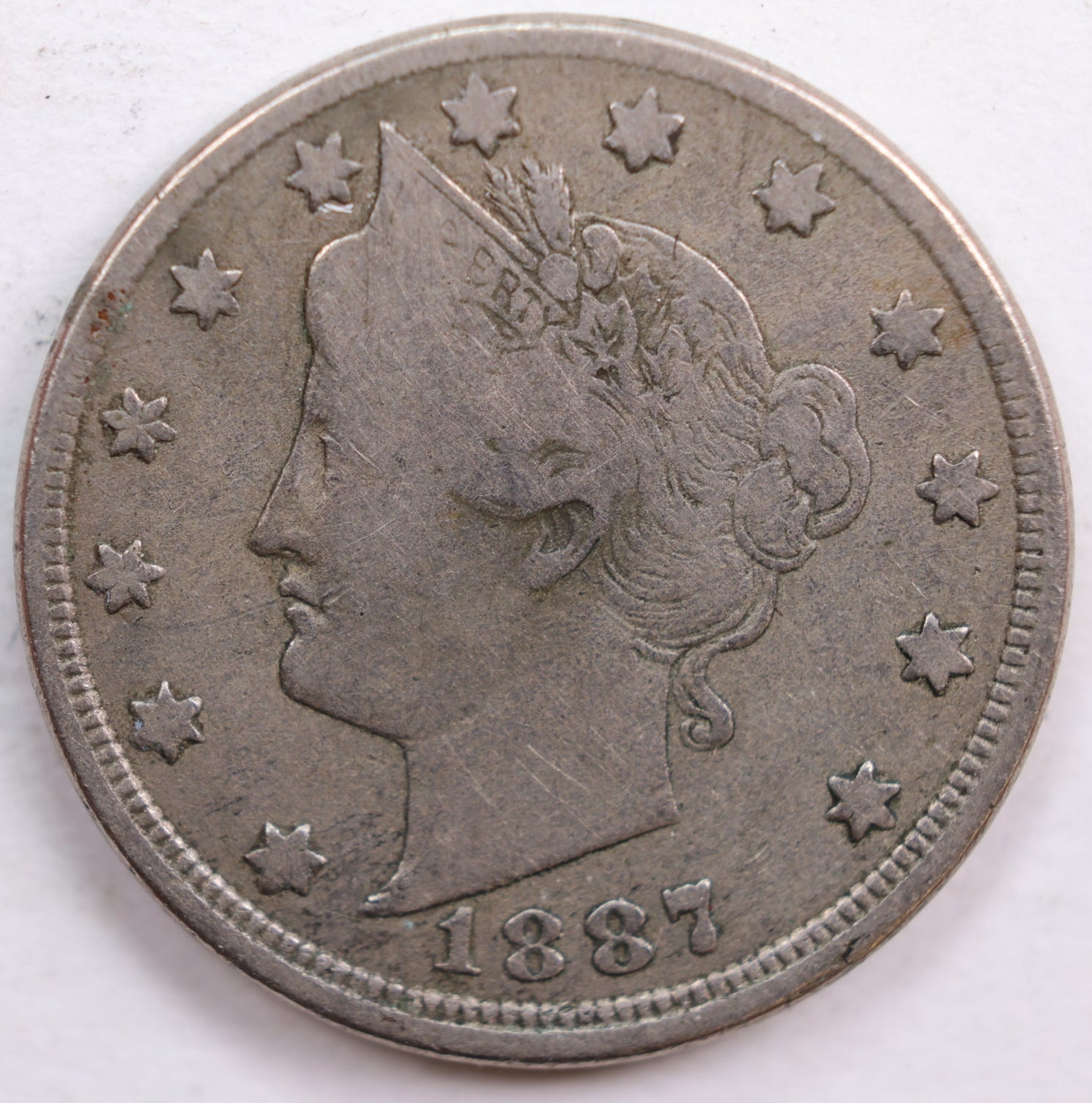 1887 Liberty Nickel, Very Good+ Circulated Coin, Store #NL079