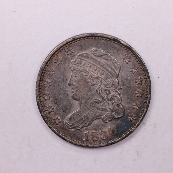 1830 Cap Bust Half Dime., AU., Coin., Store Sale #18645